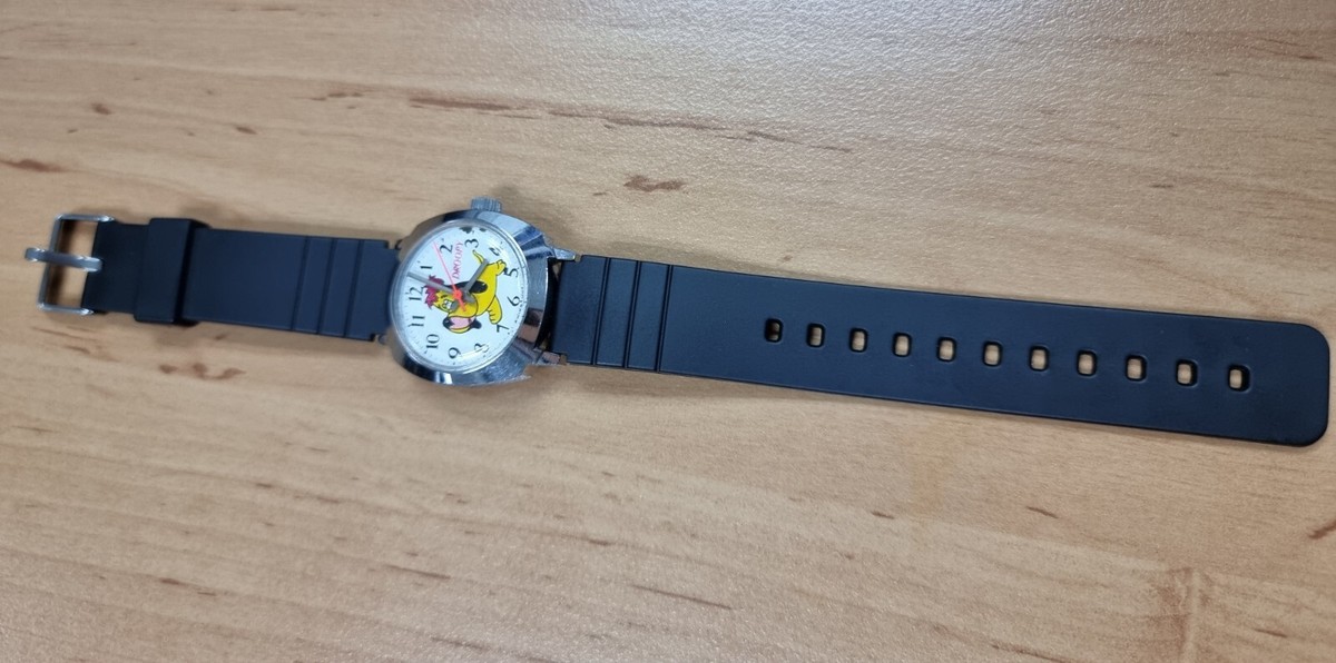 rare Droopy Dog Wrist Watch Manual Winding Vintage Men's Swiss