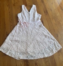 Lane Bryant Women's Light Pink Lace Dress - Size 20