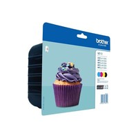 Brother LC-123 Tintenpatronen Value Pack - Schwarz/Cyan/Magenta/Gelb...