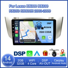 Carplay For Lexus RX300 RX330  RX350 RX400H Android14 Car Stereo GPS Sat Nav 32G