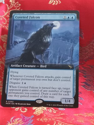 EXTENDED Coveted Falcon Murders at Karlov Manor Magic The Gathering Borderless