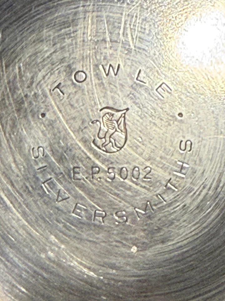 Impresionante Toalla Vintage #5002 Plateado Azul Esmalte Cuenco, Foto 3 de 4