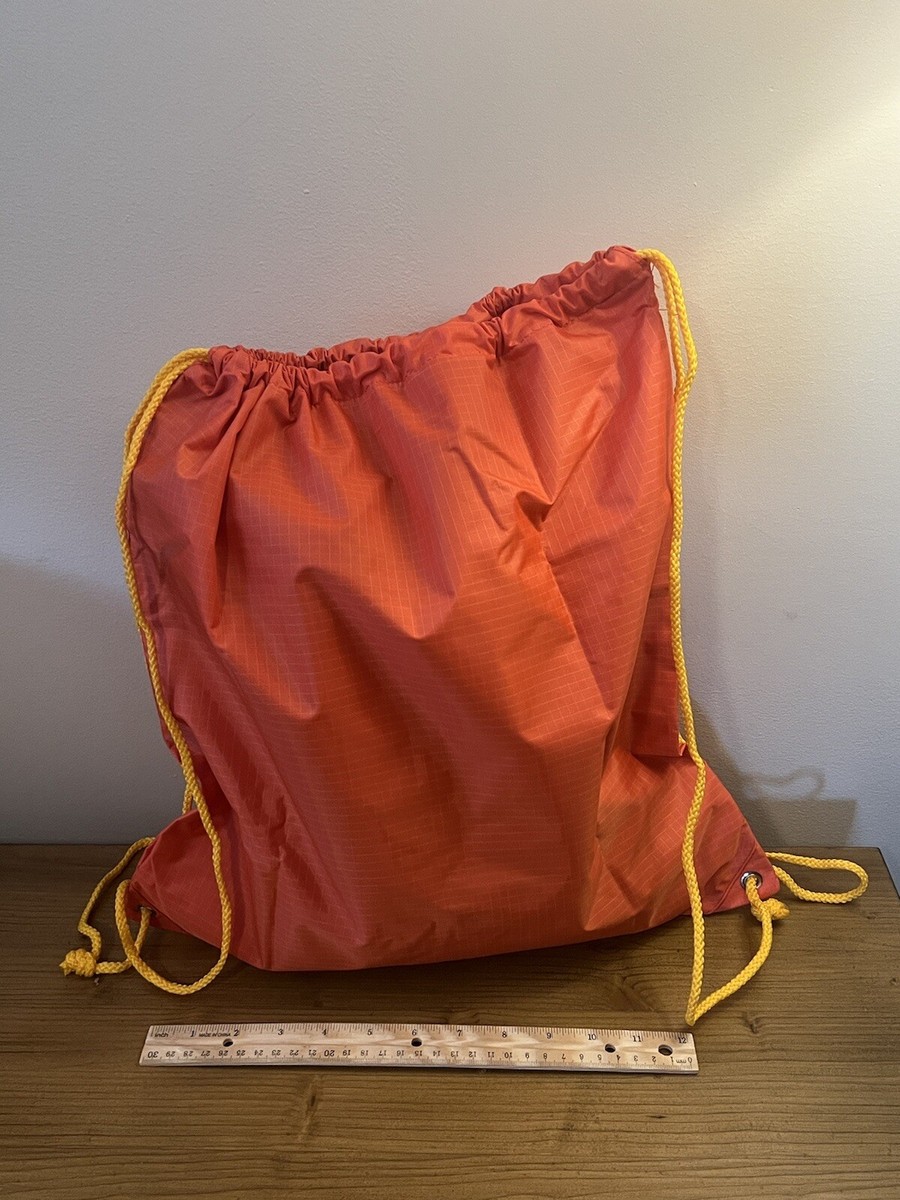 Drawstring Backpack Tote Pack Nylon Bag Dual Drawstrings Men