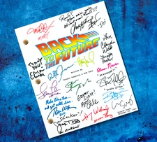 Back To The Future Movie Script Autographed Reprint Full Script Script
