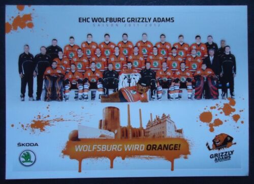 5296 EHC Wolfsburg Grizzly Adams Mannschaftskarte 2011/12 - Bild 1 von 2