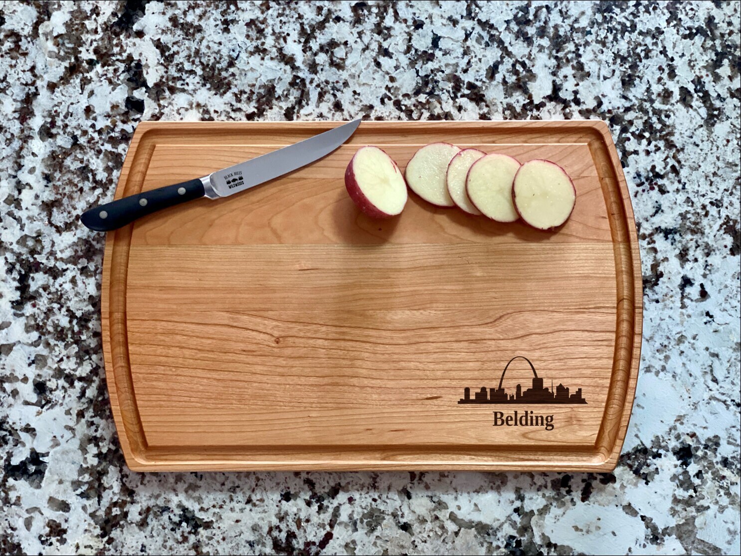 Saint Louis Cutting Board |  STL Skyline Charcuterie Board | Custom Serving