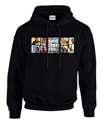 GTA 5 Grand Theft Auto 5 Rockstar Schwarze Hoodies Kapuzenpullover -3128-SW