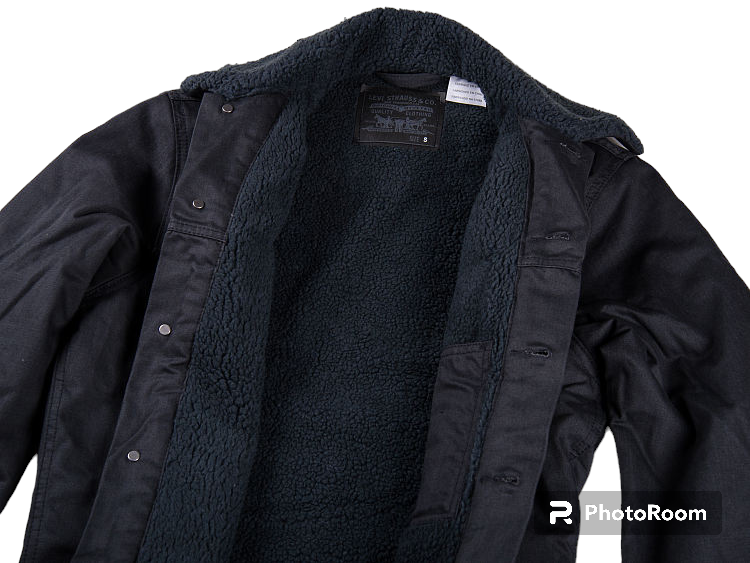 Levi's Men's Sherpa Trucker Jacket Graphite Twill Medium Levi's Men's Sherpa Trucker Jacket Graphite Twill Medium