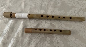 Handcrafted Tunable Bamboo Irish Tin Penny whistle set Bb/D Scale Natural Color