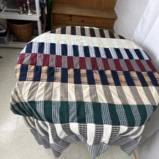 Vintage Browns  1970’s Double knit  machine Stitched Quilt Top 61 x76