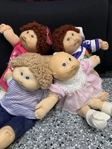 Lot 4 Cabbage Patch Kid Dolls Vintage