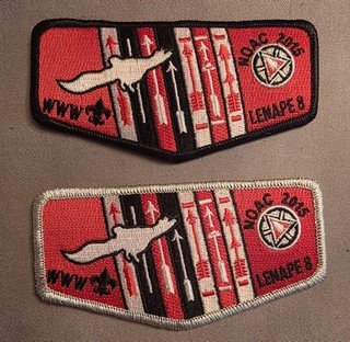 Vintage Lodge Lenape 8 New Jersey 2015 NOAC Order Arrow OA Flap Patch Set