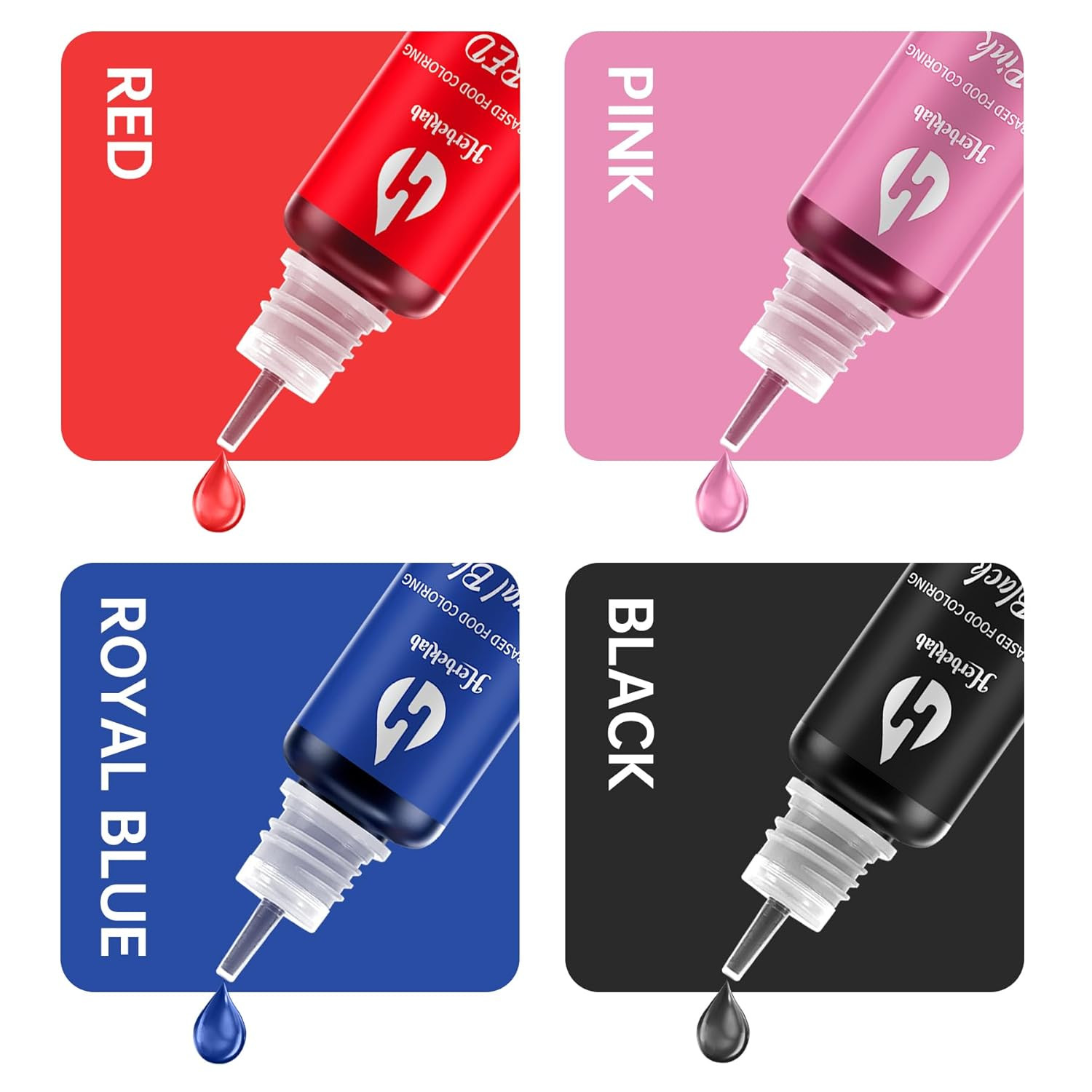 Oil Based Food Coloring for Chocolate 4 Colors x 10 ml Concentrated Oil Food Col