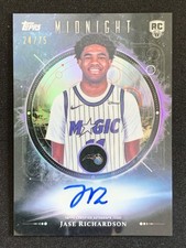 Jase Richardson 2025-26 Topps Midnight Midnight Oil Marks Dusk Auto RC /75