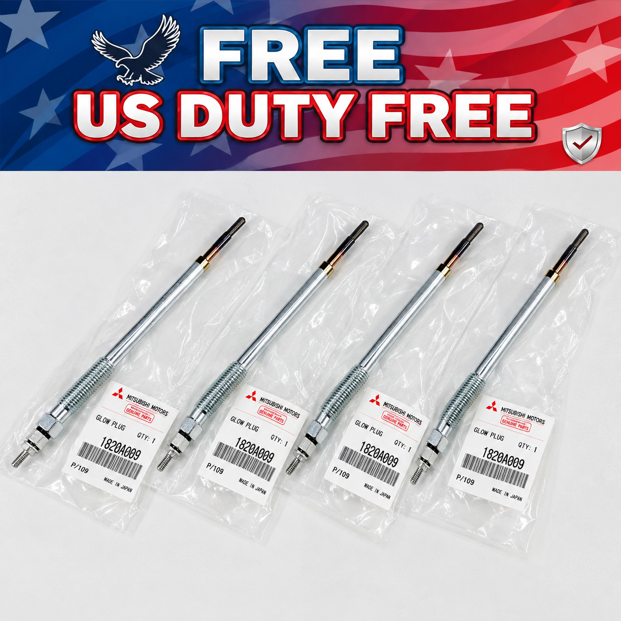 Genuine 4X Mitsubishi Pajero Montero L200 Triton Glow Plug Spark Plug 1820A009
