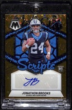2024 Panini Mosaic - Scripts Jonathon Brooks Gold - RC - Auto 02/10 NM/MT+