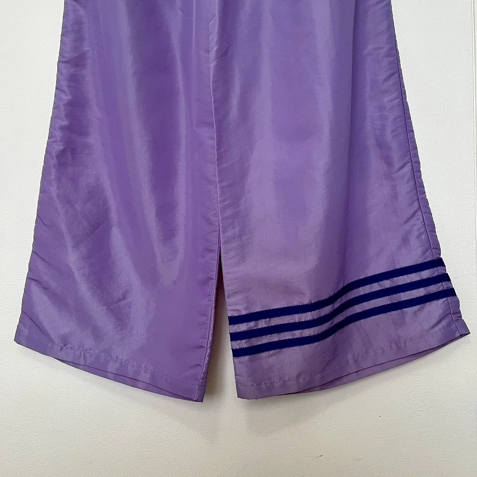 Adidas Womens Wide-leg Track Pants Size L Best fits 10-12 Purple Athleisure y2k - Image 4 of 4