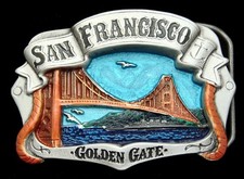 RG20191 NOS VINTAGE 1980  SAN FRANCISCO - GOLDEN GATE  SOUVENIR BELT BUCKLE