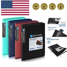 30-Pocket Binder with Plastic Sleeves 8.5x11, Heavy Duty Art Portfolio Folder...