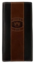 Auburn Tigers Genuine Leather Branded Secretary Wallet-Tall/Roper by Enmon-New