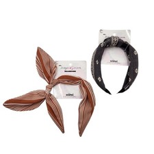 Scunci Morgan Simianer Xo Headbands and Scarves Bandana Stripes 2 Pcs Bundle
