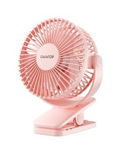 Gaiatop Portable Clip on Fan Battery Operated, Small Powerful 3 Small, pink