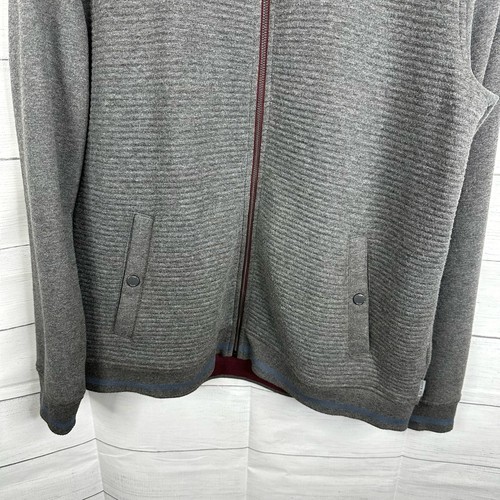 Ted Baker Mens size 6 XXL Sardin Quilted Full Zip Up Ribbed Jacket Gray - Picture 6 of 14