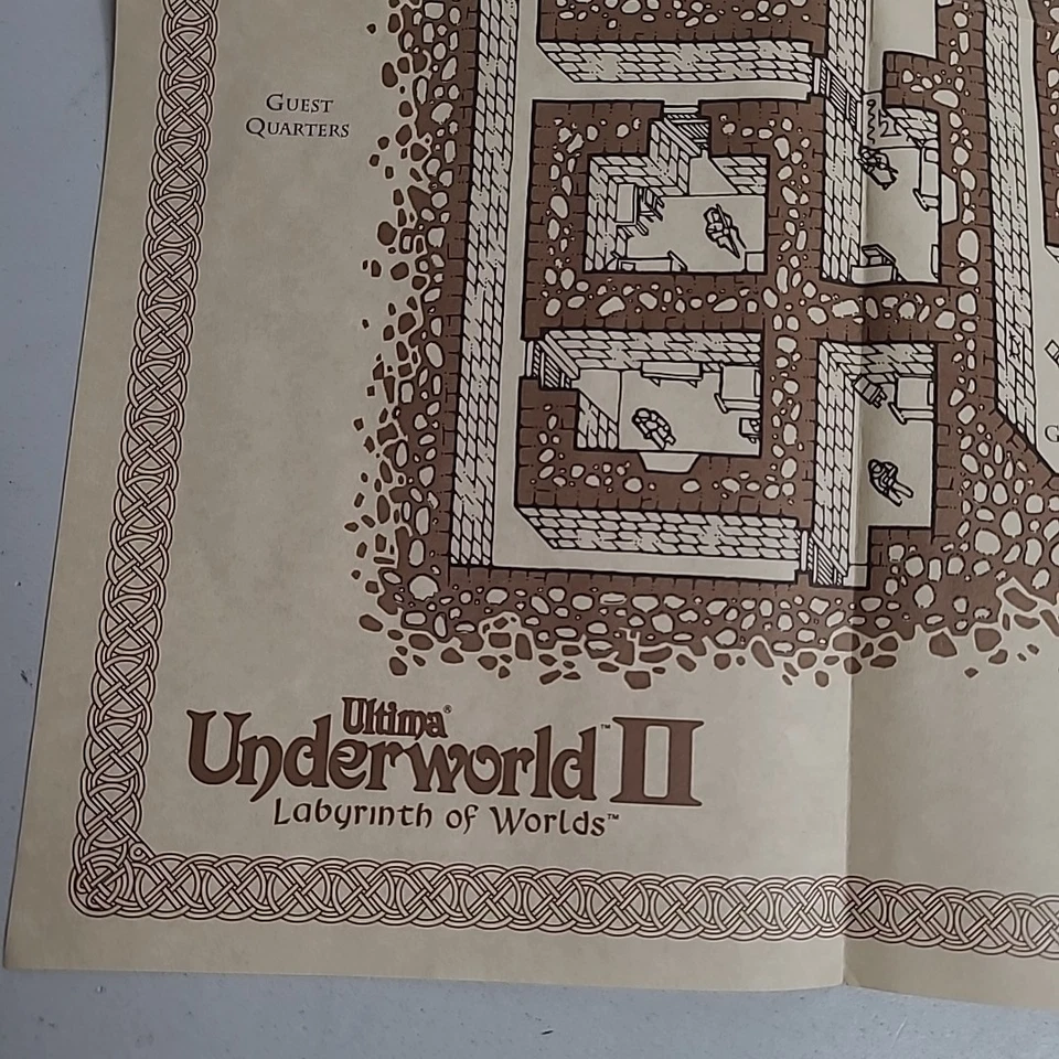 Ultima Underworld II: The Labyrinth Of Worlds PC Castle Of Lord 仅限英国地图 — 第 2/4 张图片