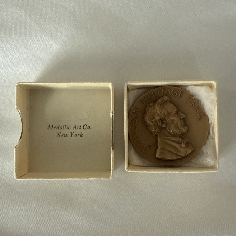 1970 President Abraham Lincoln Heritage Trail History's Highway Illinois Medal