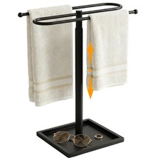 Adjustable Height Towel Holder Stand, S-Shape Hand Towel Holder for Bathroom,...