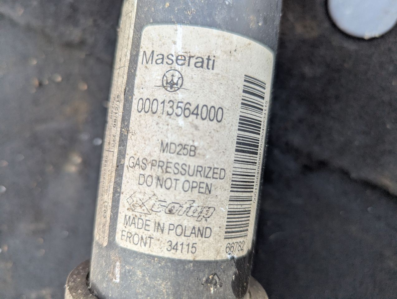 2014 - 2021 MASERATI GHIBLI PASSENGER FRONT STRUT 
