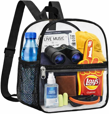 Small Clear Backpack Stadium Approved 12X11X6, Waterproof  display picture 1