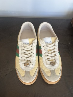Pale Yellow Gucci G74 Sneakers, Excellent Condition, Women's EU 37 1/2, US 8