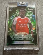 2026 Topps Premier League Bukayo Saka Hidden Gems Green Refractor Arsenal SSP