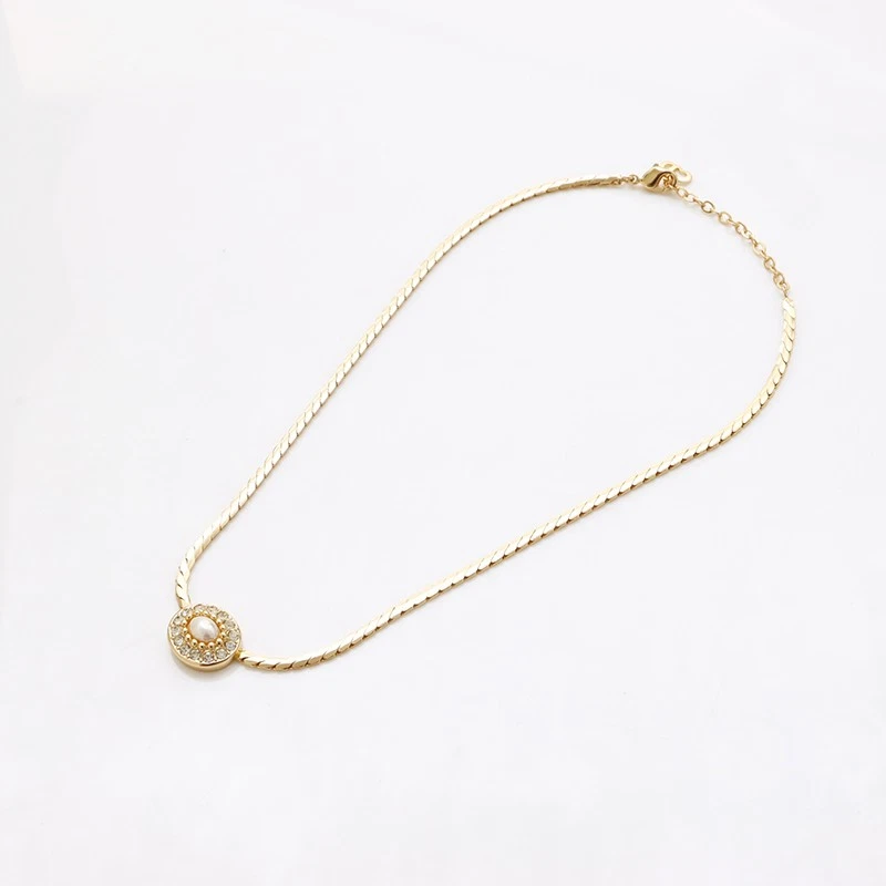 Collana Christian Dior vintage strass oro WS9463