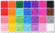 28 Colors 3Mm Seed Beads, 7200PCS Glass Seed Beads Kit for Jewelry Making, Craft