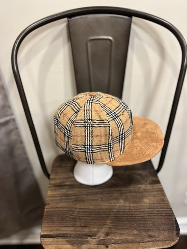 NEW ERA 59 FIFTY MLB CHICAGO CUBS TAN PLAID GREEN FITTED HAT SZ 7 3/8 - Picture 2 of 5