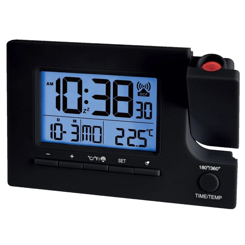 Funk-Projektionswecker Funkwecker USB 2 Alarme Temperaturanzeige Datumsnazeige - Bild 2 von 2