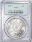 1885-O PCGS MS64 Morgan Silver Dollar Uncirculated Old Green Holder OGH!