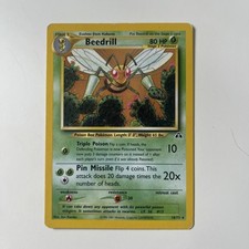 Pokemon Card - Beedrill Neo Discovery 18/75 Rare. Vintage card 