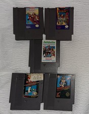 NES 5 Game Lot Disney's Chip 'N Dale Rescue Rangers , Mario Authentic Nintendo