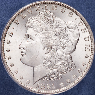 1891 CC Morgan Silver Dollar VF Condition Rare Coin