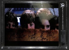 Goonies Cast Firmato Astin, Cohen, Feldman, Quan 8x10 Foto Beckett Slab