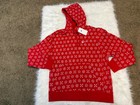 Nike Sportswear Club Fleece Swoosh Monogram Hoodie Red FJ1635-657 Men Size Large