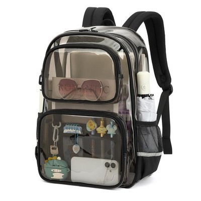 Clear Backpack for School Heavy Duty Durable PVC Transparent Bookbag Clear Ba...
