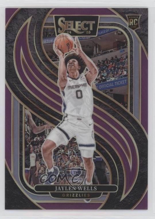 2024-25 Panini Select Premier Level Purple Prizm 34/99 Jaylen Wells #188 1qp0