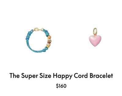 Roxanne Assoulin The Super Size Happy Cord Bracelet turquoise & pink