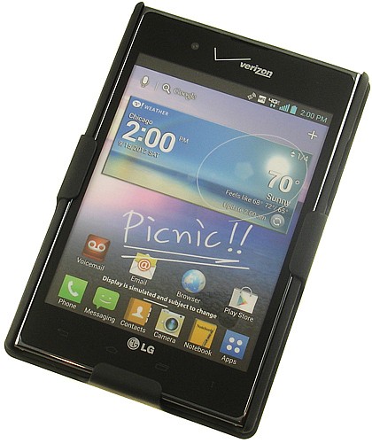 NEW BLACK HARD CASE + BELT CLIP HOLSTER STAND FOR VERIZON LG INTUITION VS950 - Picture 4 of 9