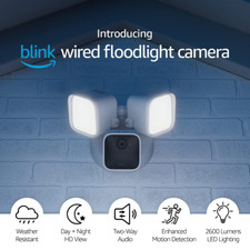 Wired Floodlight Camera   Smart Security Camera, 2600 Lumens, HD Live View