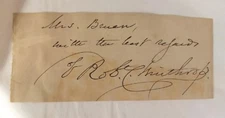 1840-50 Member of Congress, Speaker & Senator Robert C Winthrop Autograph & Bio